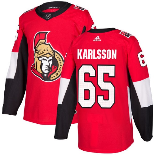 Adidas Ottawa Senators #65 Erik Karlsson Red Home Authentic Stitched Youth NHL Jersey->youth nhl jersey->Youth Jersey
